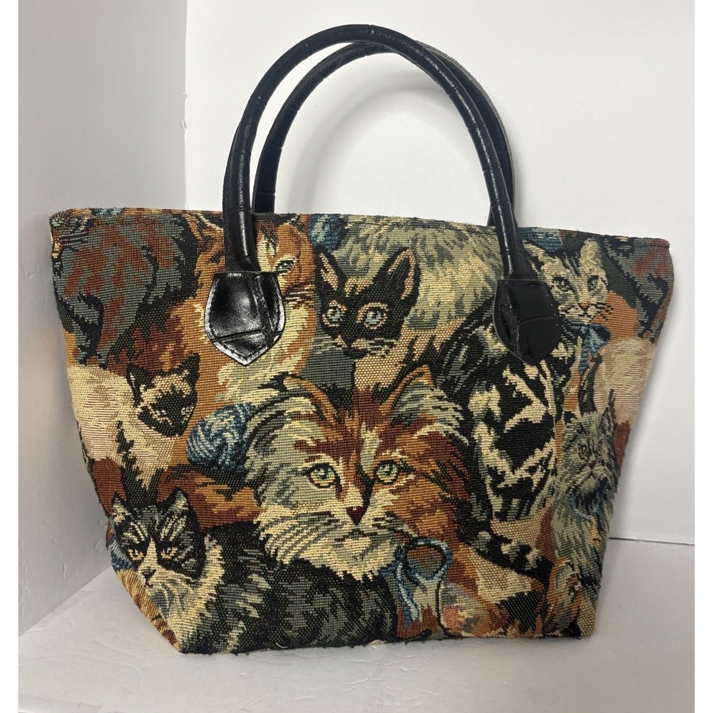 H. Ravi dallas Original Cat Shoulder bag Tapestry Vintage Excellent Condition - Picture 1 of 12